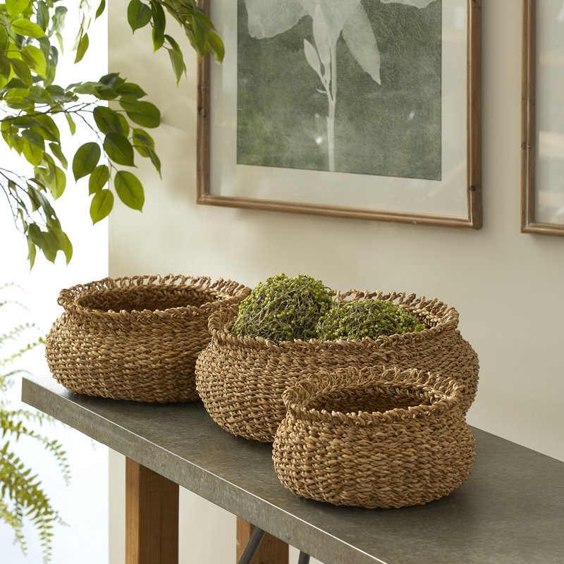 Joss & Main 3 Piece Seagrass Basket Set & Reviews | Wayfair